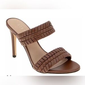 NWOT BCBGeneration Women’s Jendi Heeled Woven Sandal in Cocoa